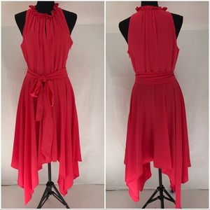 NWT Eliza J handkerchief hem fit & flare dress